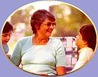 Ruth Doyle and grandchildren