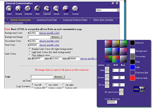 Central Configuration Screen