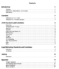 Guidelines Table of Contents
