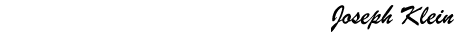 Joseph Klein facsimile signature